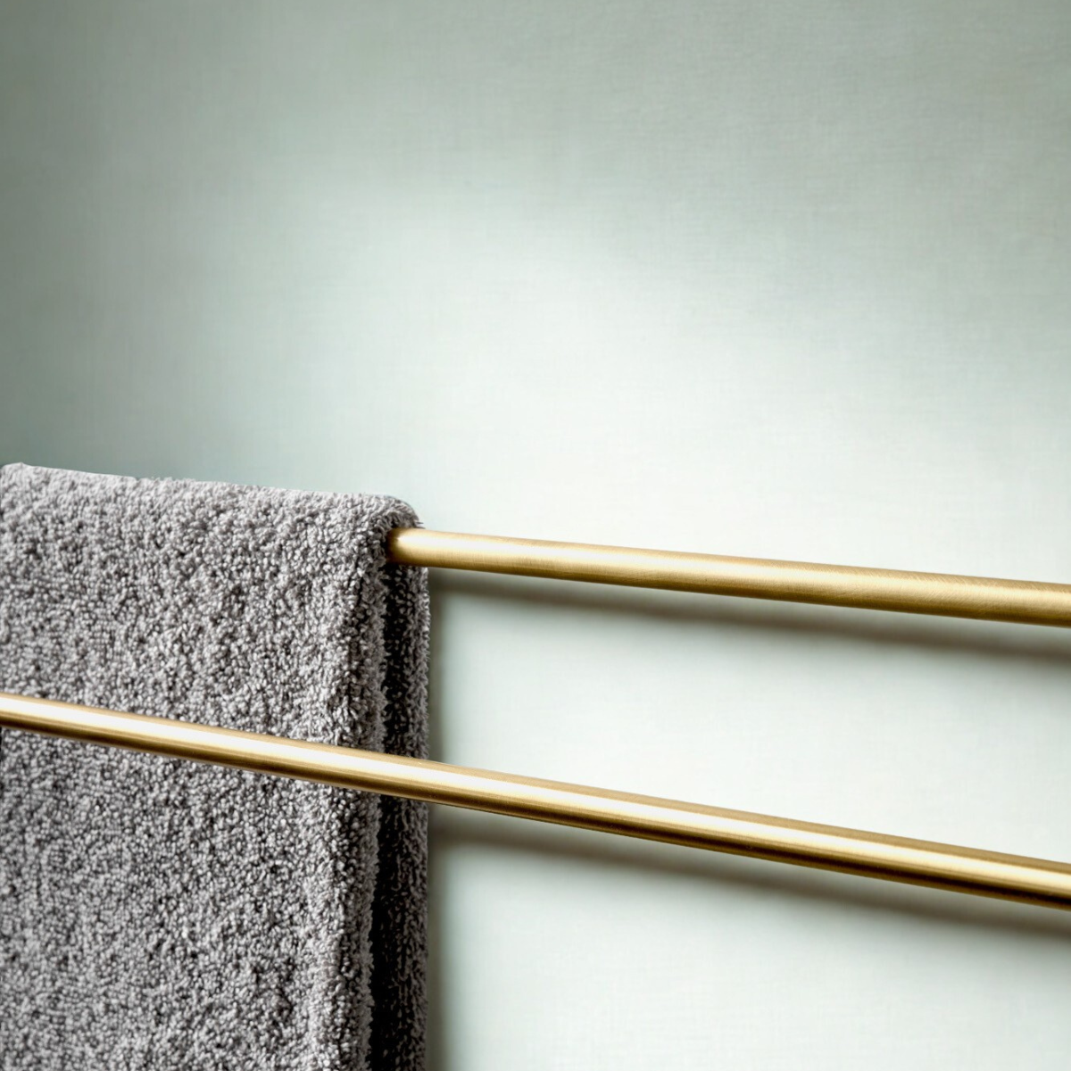 Håndklædeholder, børstet messing