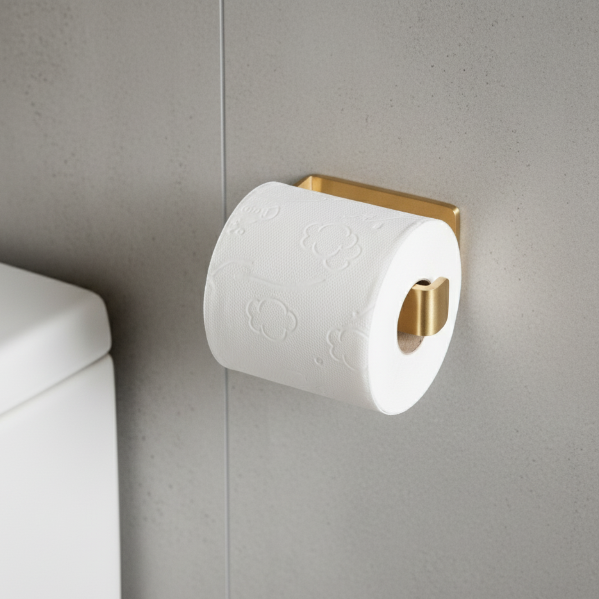 Toiletrulleholder, børstet messing