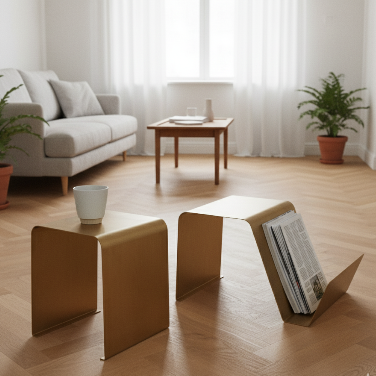 Planteopsats, børstet messing