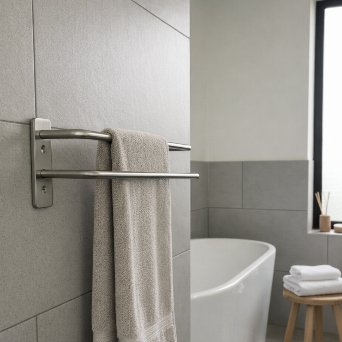 Rustfri stål håndklædeholder